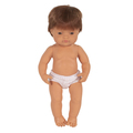 Miniland Educational Anatomically Correct 15in. Baby Doll, Caucasian Boy, Red Hair 31049